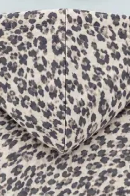 Women's Fall Zip Leopard Print 2 Piece Streetwear Set