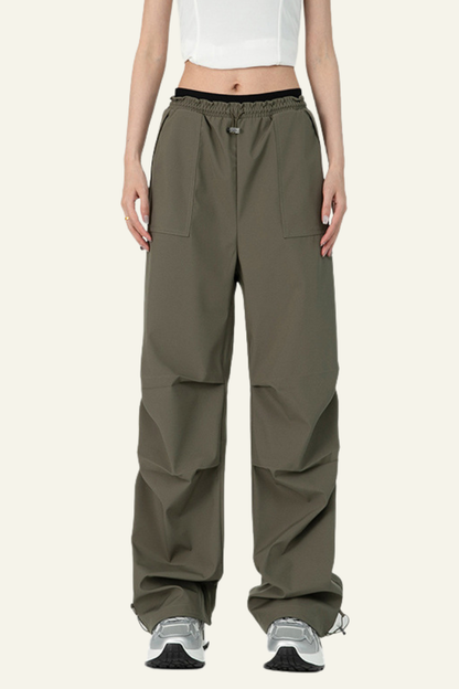Women's Water-Resistant Breathable Pleated Light-Fleece Cargo Pants