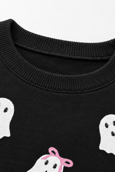 Women's Fall Halloween Print Crew Sweatshirt