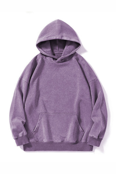 Men's  Fall Winter Washed Oversized Drop-Shoulder Hoodie