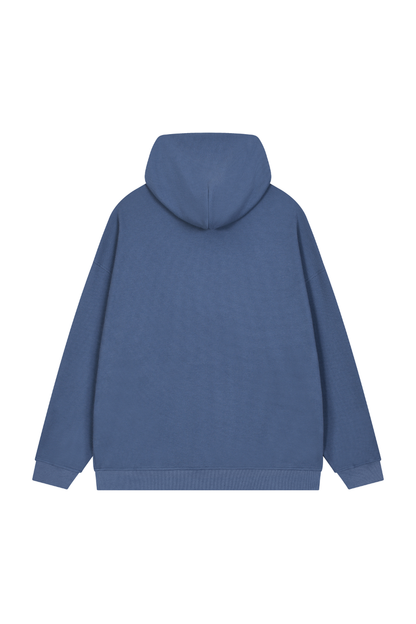 Women's Fall Waffle-Texture Drop-Shoulder Pullover Hoodie