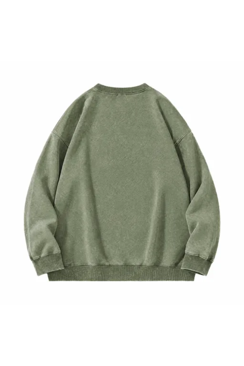 Women Fall Clothing Heavyweight Vintage Washed Sweatshirt