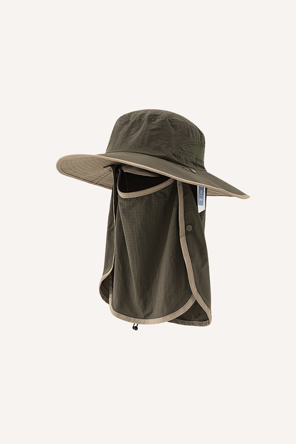 Unisex Summer UPF Sun Hat Neck Flap Fishing Hiking