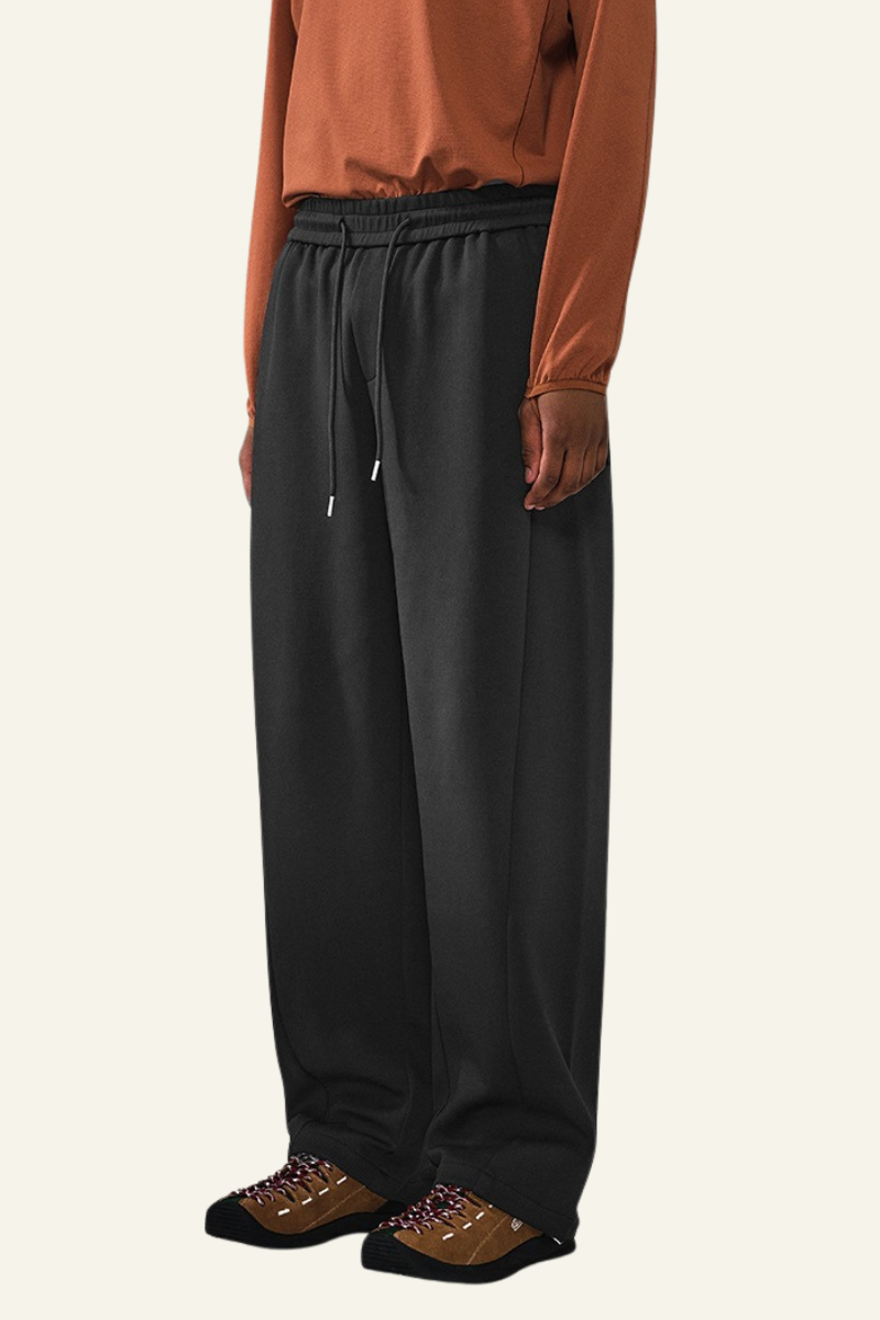 Men's Streetwear Drawstring Straight-Leg Pants