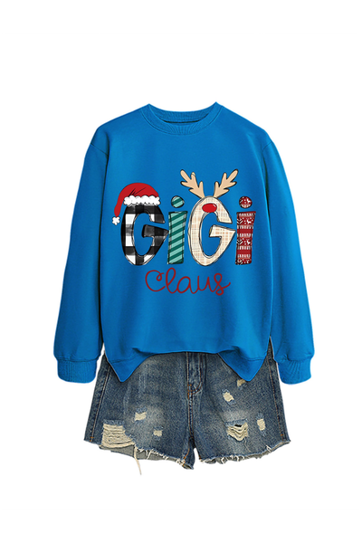 Women's Gigi Claus Loose Long Sleeve Casual Sweatshirt