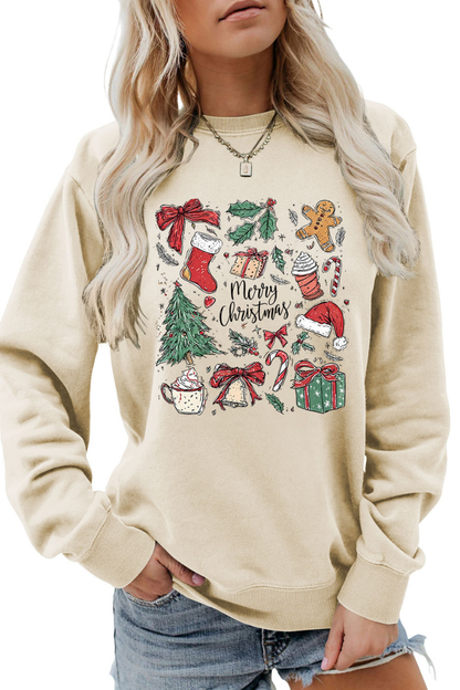 Women Winter Merry Christmas Gift Graphic Sweatshirt