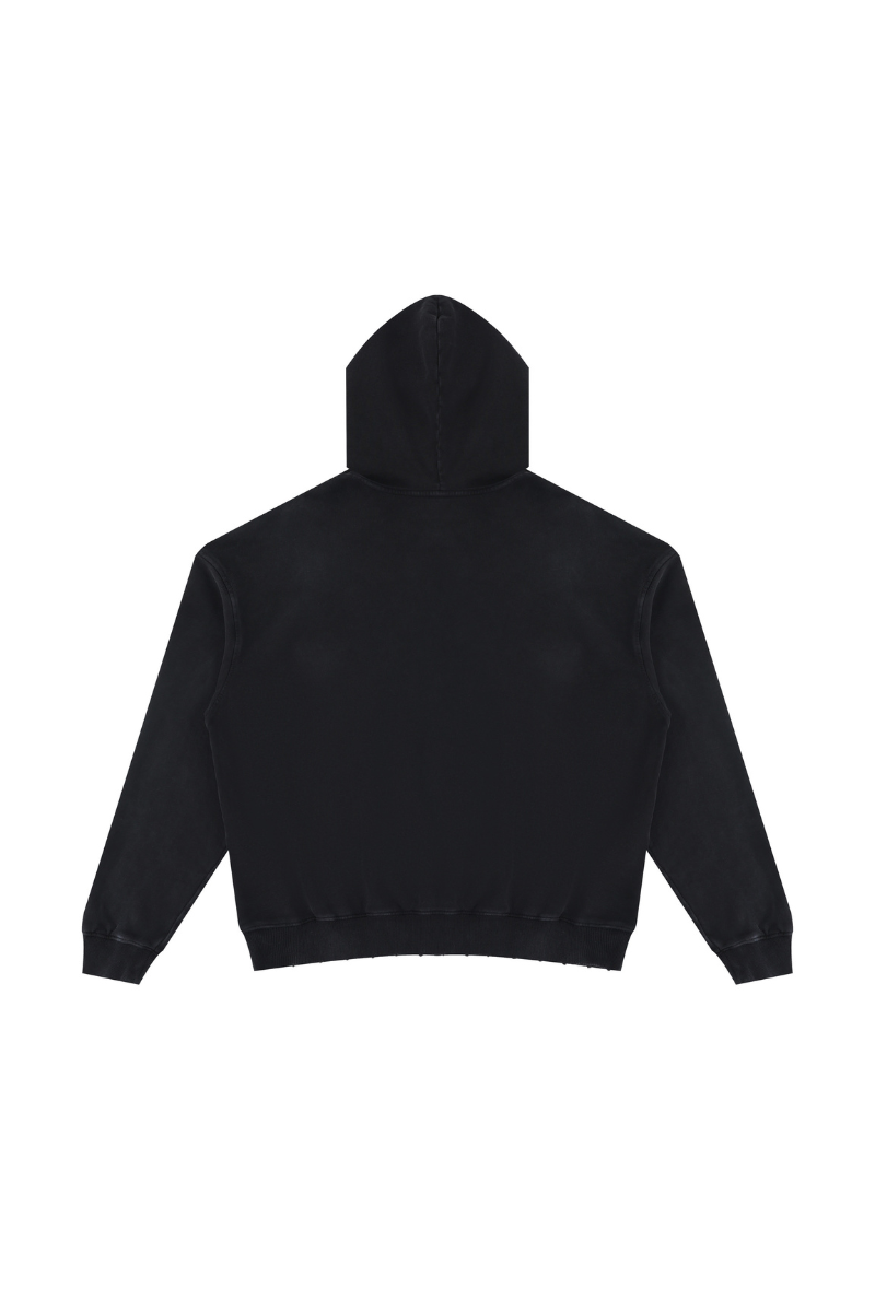 Women Fall Clothing Snow Washed Cropped Heavyweight Hoodie