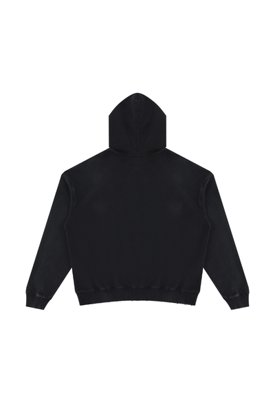 Women Fall Clothing Snow Washed Cropped Heavyweight Hoodie