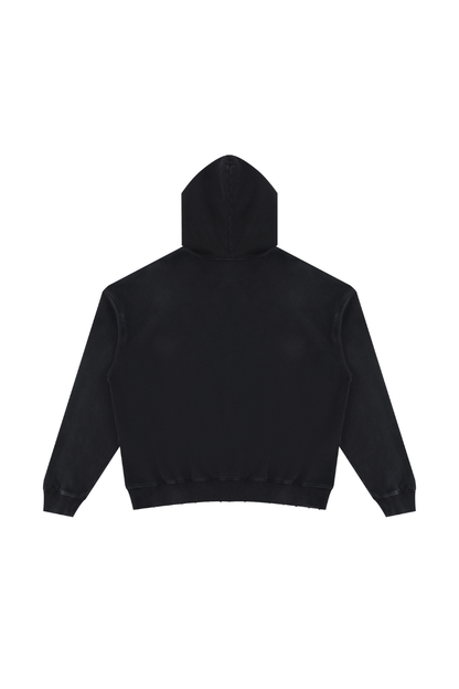 Women Fall Clothing Snow Washed Cropped Heavyweight Hoodie
