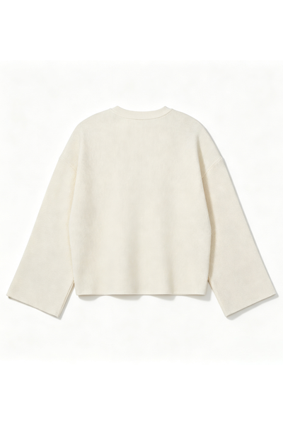 Men's Fall Raw-Edge Cropped Oversized Long-Sleeve T-Shirt