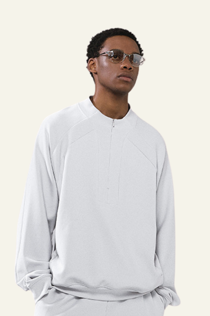Men's Streetwear Stand Collar Half Zipper Pullover