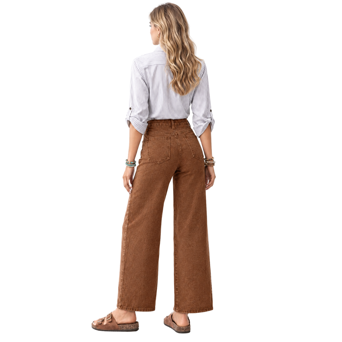 Women's Vintage High Waist Stretch Wide Leg Jeans