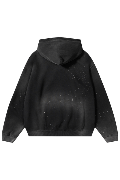 Men's Fall Splatter-Wash Distressed Pullover Hoodie