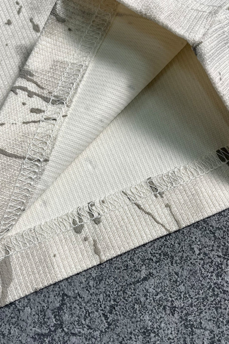 Men's Streetwear Jacquard Crack Print Vintage T-shirt