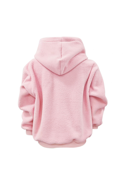 Women Fall Clothing Alpaca Fleece Pet Pocket Hoodie