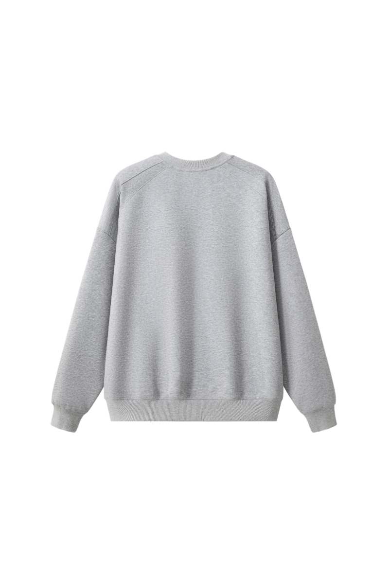 Men Fall Cotton Blend Raglan Cropped Pullover Sweatshirt