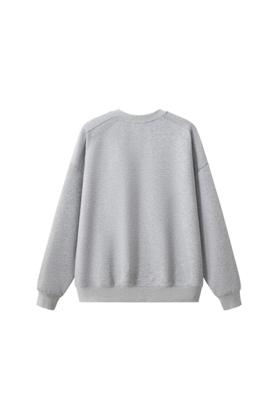 Men Fall Clothing Blend Raglan Cropped Pullover Sweatshirt