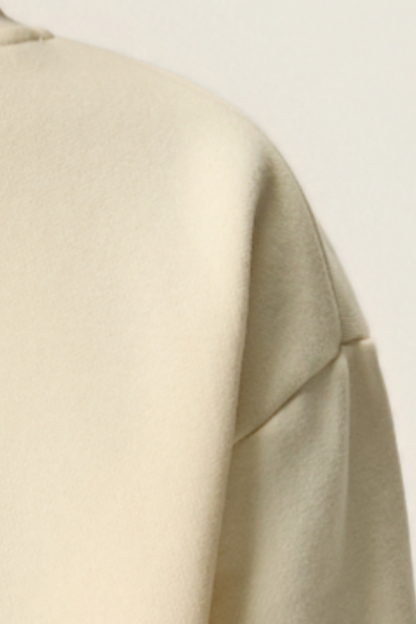 Women's Streetwear Stand-Collar Solid Mock Neck Sweatshirt