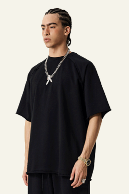 Men's Washed Wax-Dyed Cotton T-shirt.