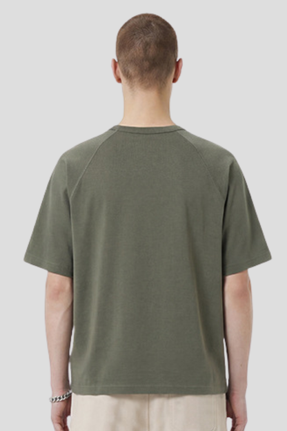 Men's 300g Cotton Raglan Stitch Texture Tee
