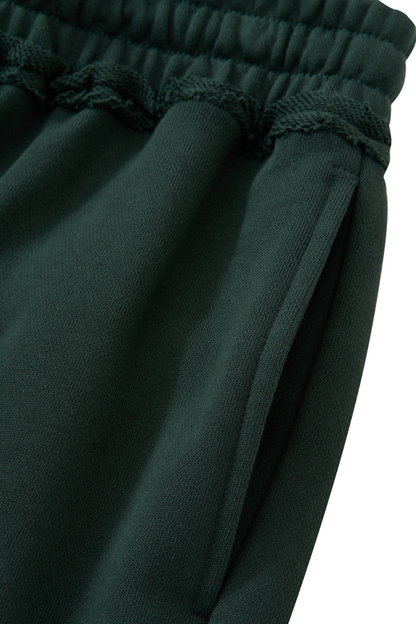 Unisex Fall Clothing Heavy Terry Drawstring Wide Shorts