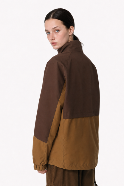 Women's Fall Winter Ripstop Colorblock Outdoor Jacket