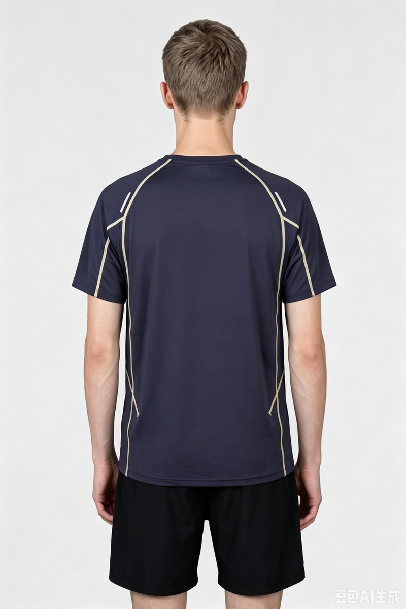 Men's Summer Reflective Contrast Quick-Dry Athletic T-Shirt
