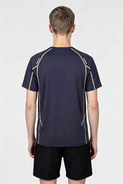 Men's Summer Reflective Contrast Quick-Dry Athletic T-Shirt