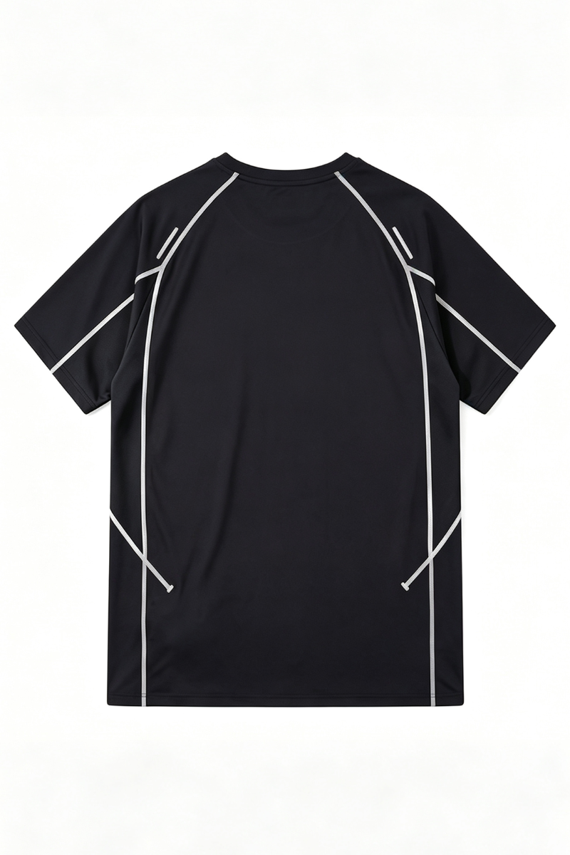 Men's Summer Reflective Contrast Quick-Dry Athletic T-Shirt