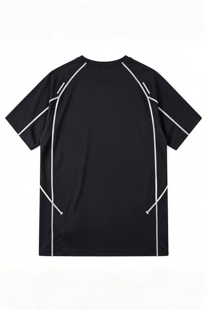 Men's Summer Reflective Contrast Quick-Dry Athletic T-Shirt