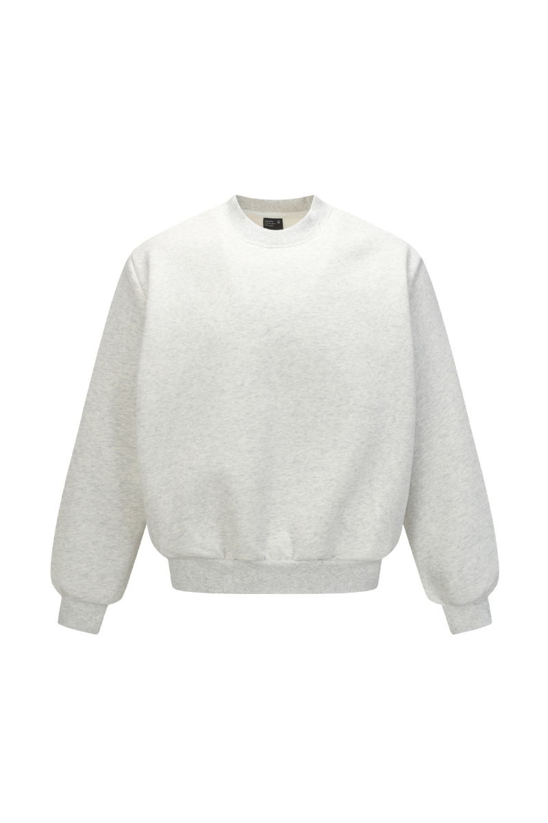 Men Winter Fleece Lined Crew Neck Oversized Sweatshirt