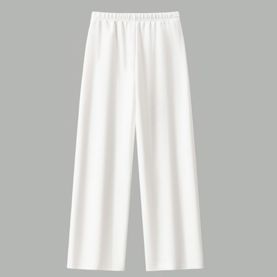 Unisex Spring Cotton Wide-Leg Drawstring Pocket Sweatpants