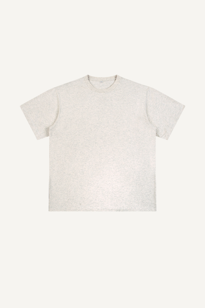 Men's Summer 260g Solid Cotton Loose Cuffed Tee