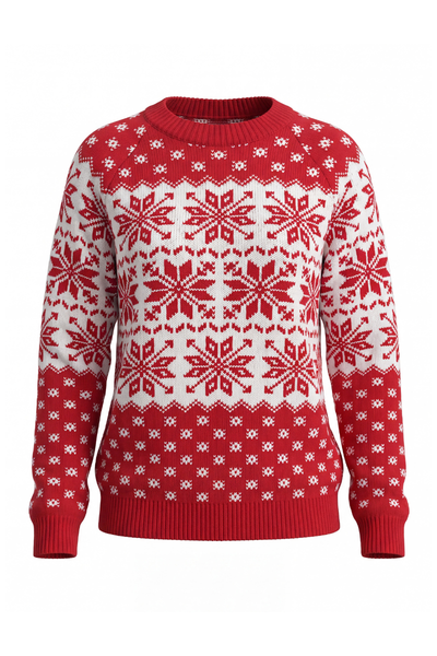 Women Fall Clothing Christmas Fair Isle Snowflake Sweater