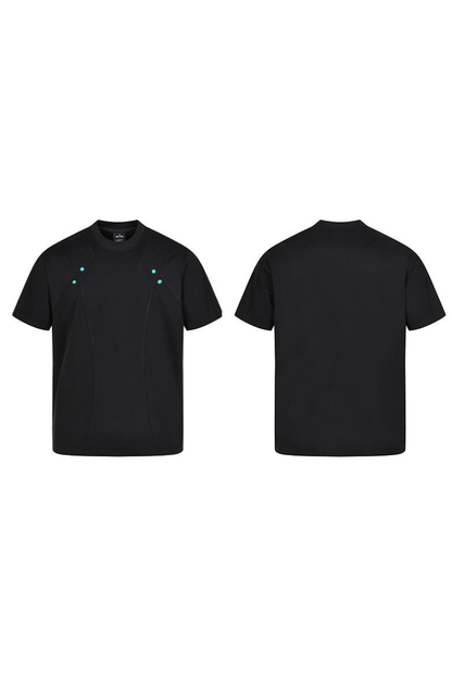 Men's Summer 320g Heavy TurquoiseDiagonalStitch Crewneck Tee
