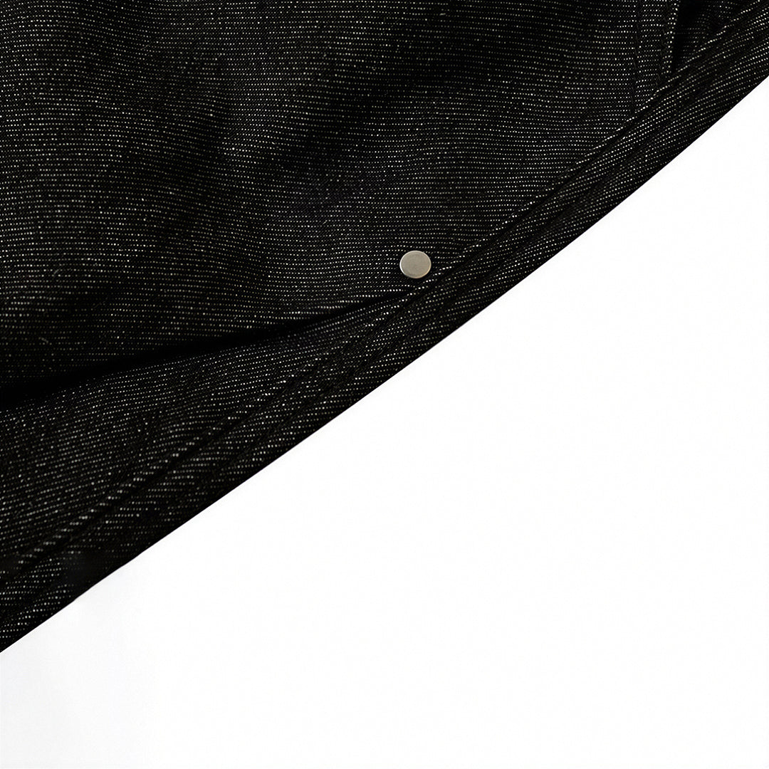 Men's Summer Solid Color Loose Wide-Leg Denim Shorts