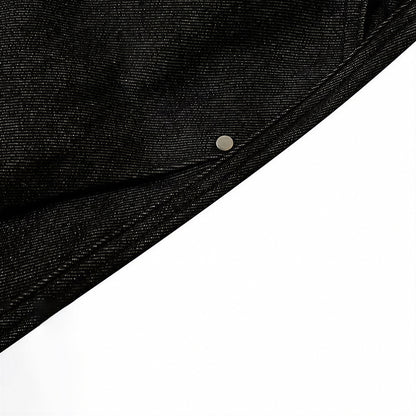 Men's Summer Solid Color Loose Wide-Leg Denim Shorts