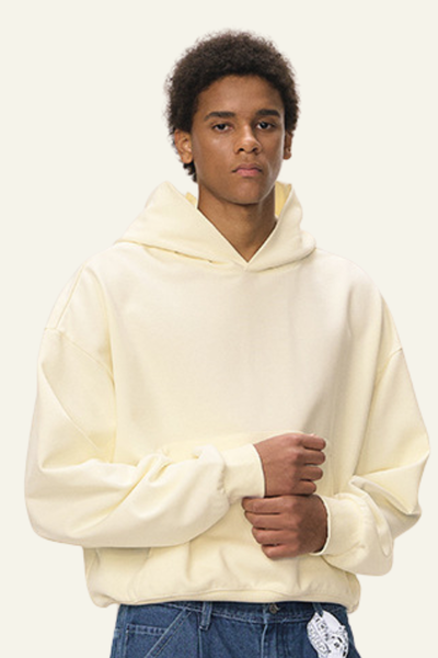 Men's Streetwear Short Loose-fitting Drop Shoulders Hoodie