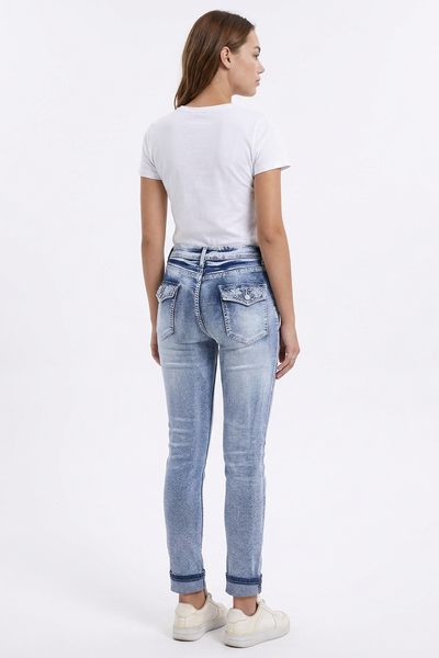 Women's Light Wash High Waist Stretch Skinny Jeans