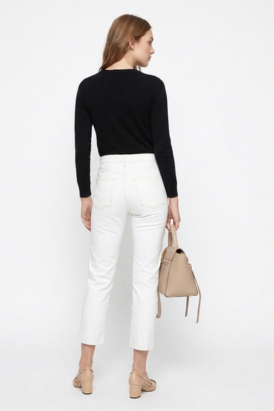 Women's High Waist Slim Fit Straight Leg Jeans