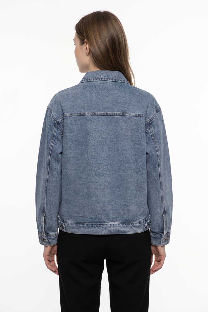Women's Classic Washed  Relaxed Denim Jacket