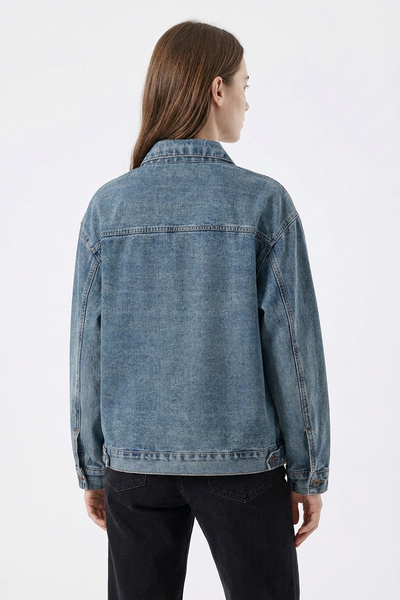Women's Retro Wash Oversized Denim Jacket