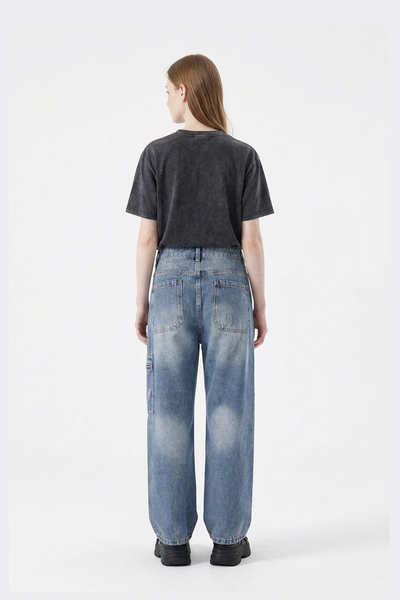 Women's High Waist Straight Leg Jeans