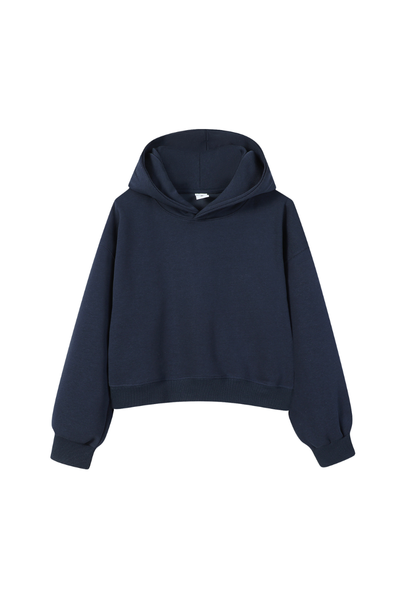 Women Fall 350gsm Cropped Drop Shoulder Pullover Hoodie