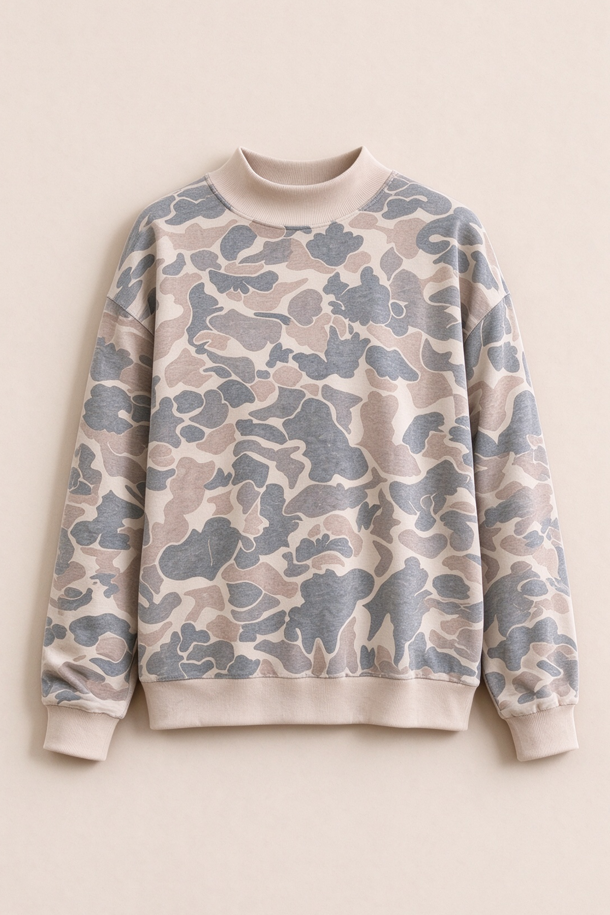 Women's Fall Leopard Print Rib Loose Pullover Sweatshirt