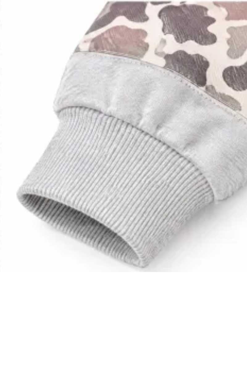 Women Fall Clothing Oversized Camo Patchwork Hoodie