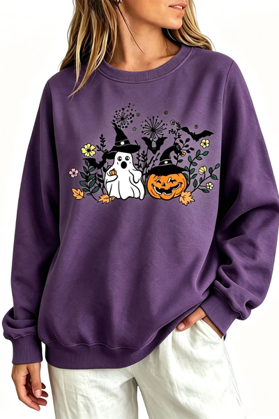 Women Fall Clothing Halloween Witch Ghost Sweatshirt