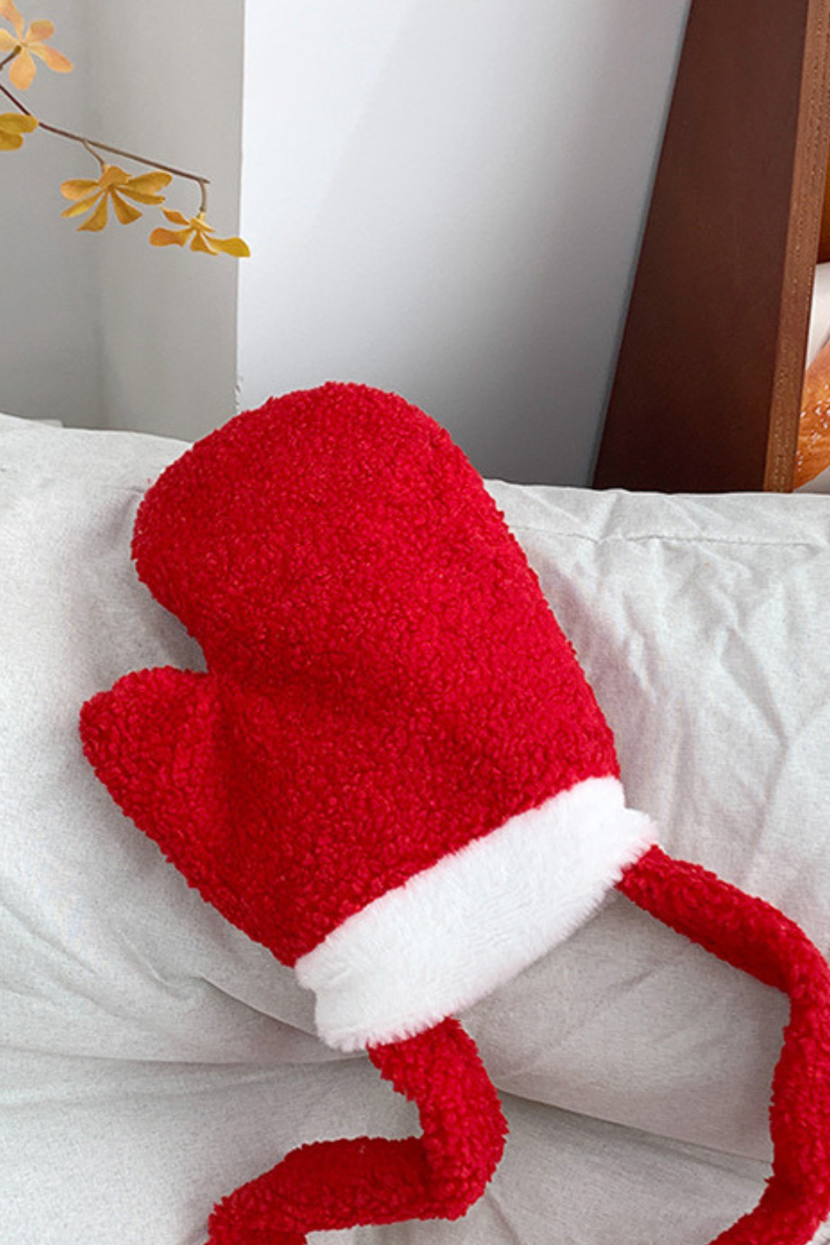 Christmas Vintage Plush Red Crossbody Bag