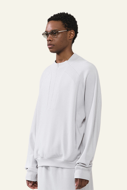 Men's Streetwear Stand Collar Half Zipper Pullover
