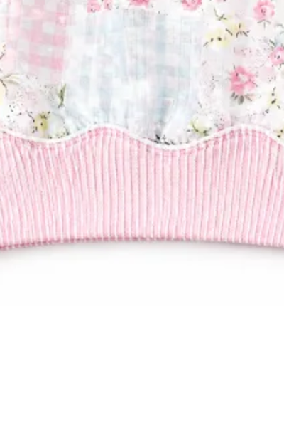 Women Fall Clothing Floral Plaid Patchwork Sweatshirt